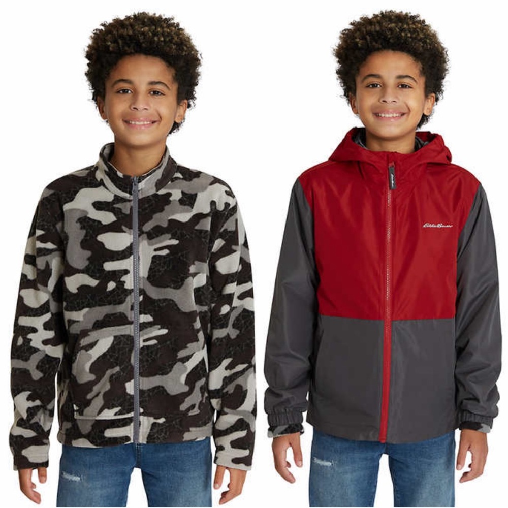 Eddie Bauer Boy’s Youth 3 in 1 Red Jacket Coat Size 10/12 NEW - Picture 6 of 9